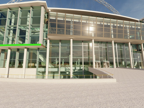 Wembley Stadium with interior 3D Model