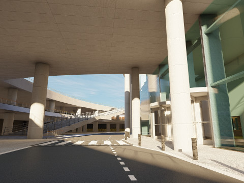 Wembley Stadium with interior 3D Model