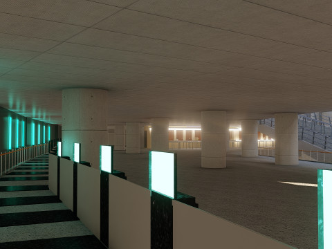 Wembley Stadium with interior 3D Model