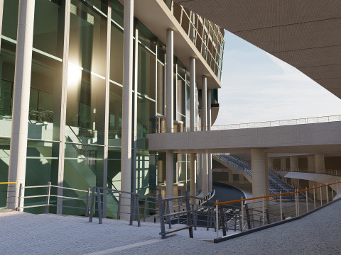 Wembley Stadium with interior 3D Model