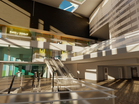 Wembley Stadium with interior 3D Model
