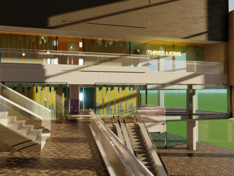 Wembley Stadium with interior 3D Model
