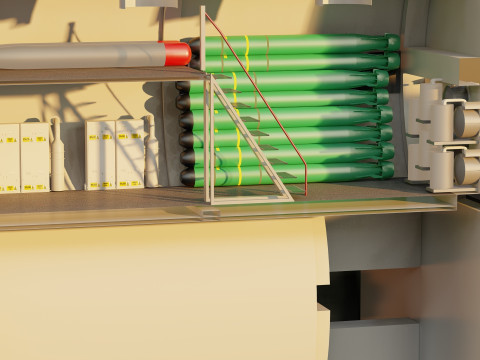 Typhoon class submarine with interior 3D Model