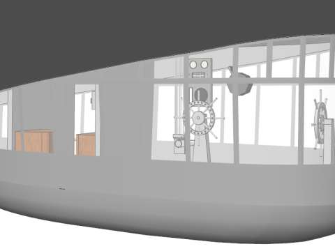 Hindenburg zeppelin with interior 3Dモデル