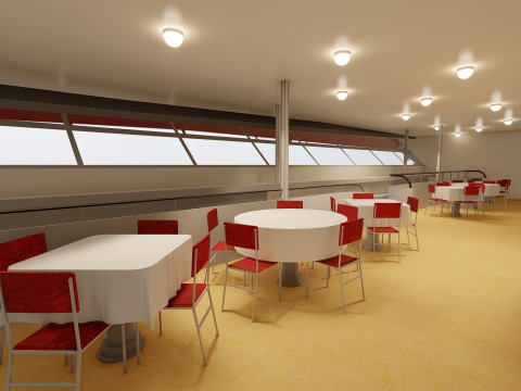 Hindenburg zeppelin with interior 3Dモデル