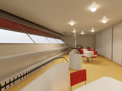 Hindenburg zeppelin with interior 3Dモデル