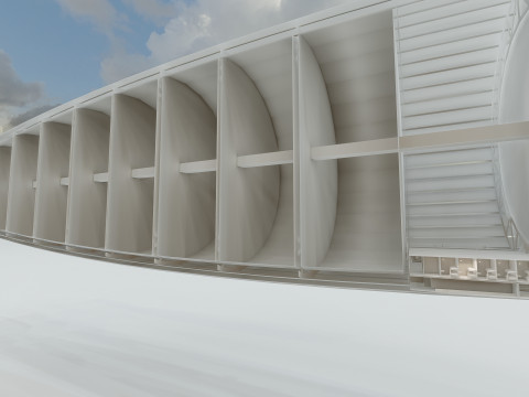 Hindenburg zeppelin with interior 3Dモデル