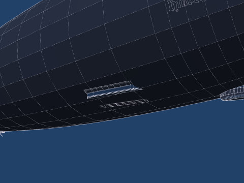 Hindenburg zeppelin with interior 3Dモデル