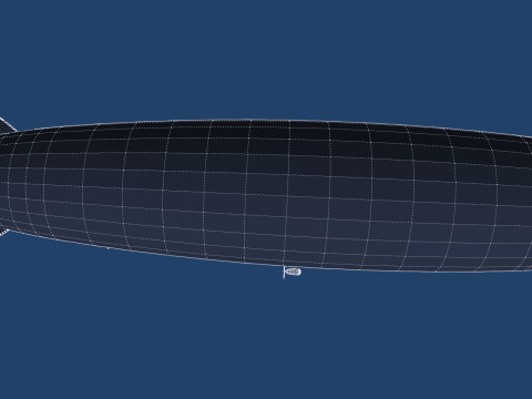 Hindenburg zeppelin with interior 3Dモデル