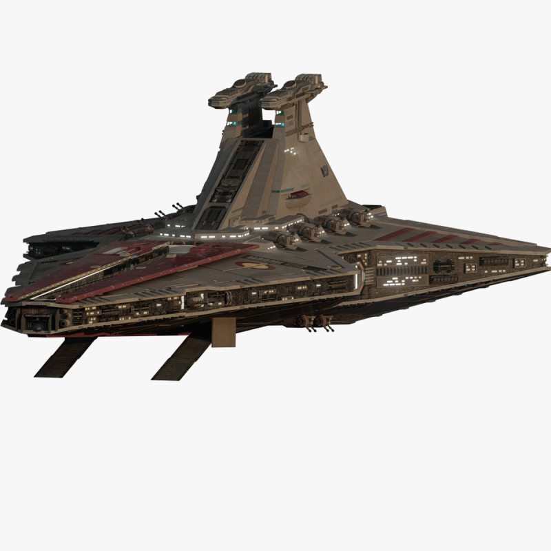 Venator class with interior Modello 3D .c4d .max .obj .3ds .fbx .stl .blend