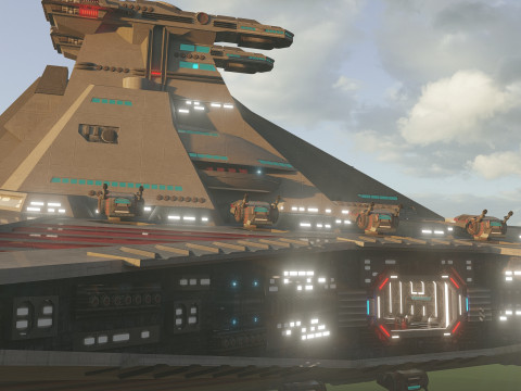 Venator class with interior Modello 3D