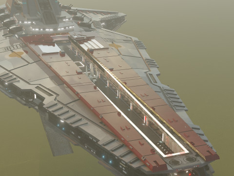 Venator class with interior Modello 3D
