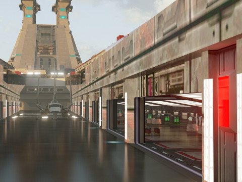 Venator class with interior Modello 3D