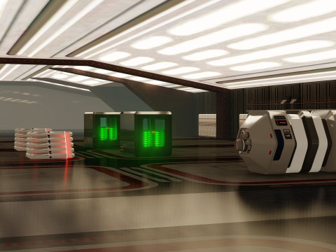 Venator class with interior Modello 3D