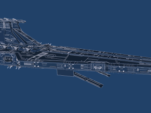 Venator class with interior Modello 3D