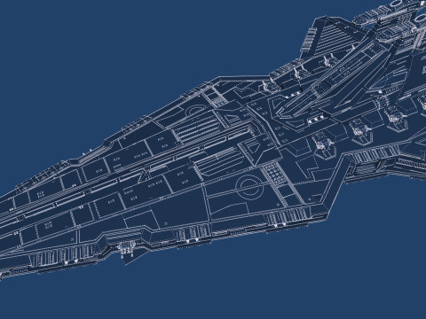 Venator class with interior Modello 3D