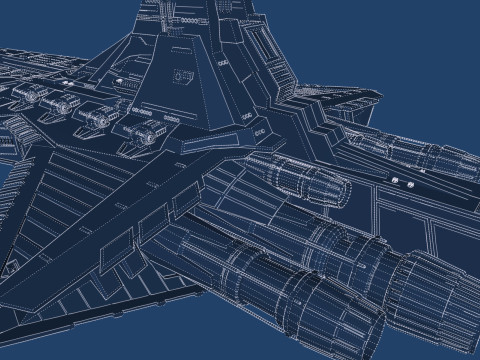 Venator class with interior Modello 3D