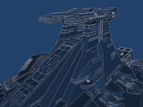 Venator class with interior Modello 3D