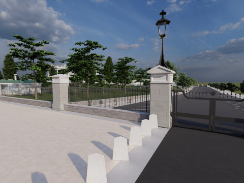 The White House with interior Modello 3D