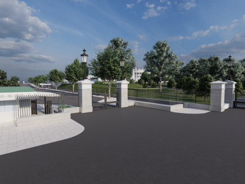 The White House with interior Modello 3D