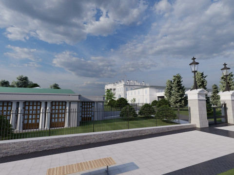 The White House with interior Modello 3D