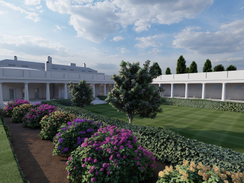 The White House with interior Modello 3D