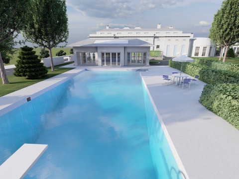 The White House with interior Modello 3D