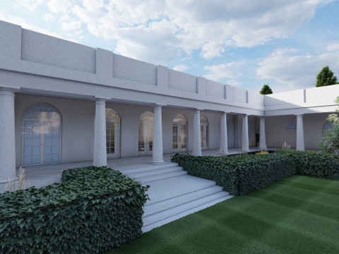 The White House with interior Modello 3D