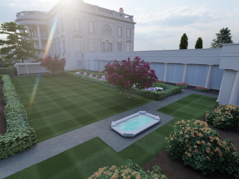 The White House with interior Modello 3D