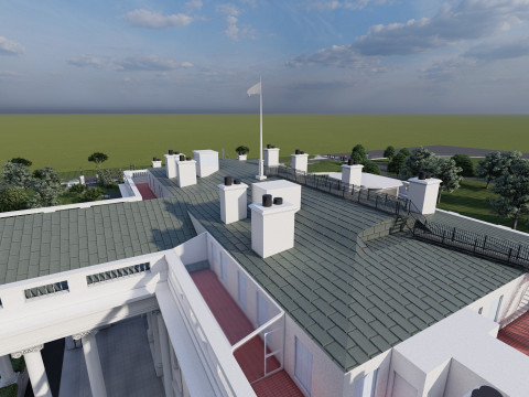 The White House with interior Modello 3D