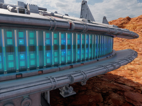 Millennium Falcon with Interior 3D 模型