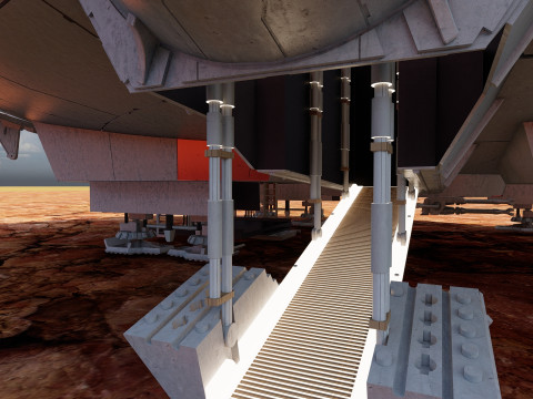 Millennium Falcon with Interior 3D 模型