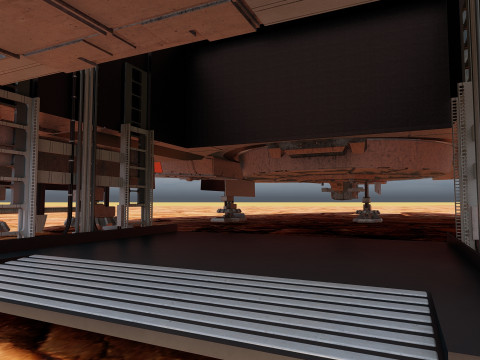Millennium Falcon with Interior 3D 模型