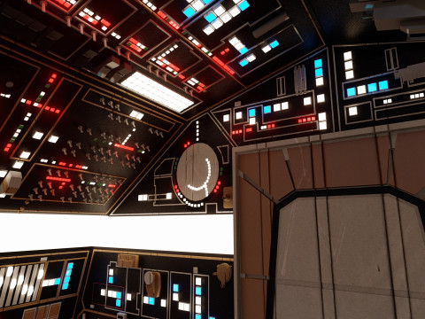 Millennium Falcon with Interior 3D 模型