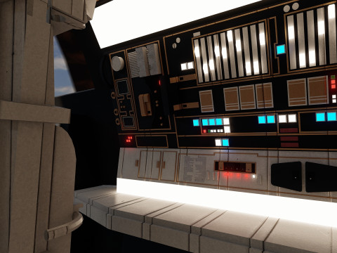 Millennium Falcon with Interior 3D 模型