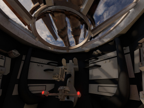 Millennium Falcon with Interior 3D 模型