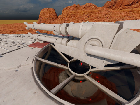 Millennium Falcon with Interior 3D 模型