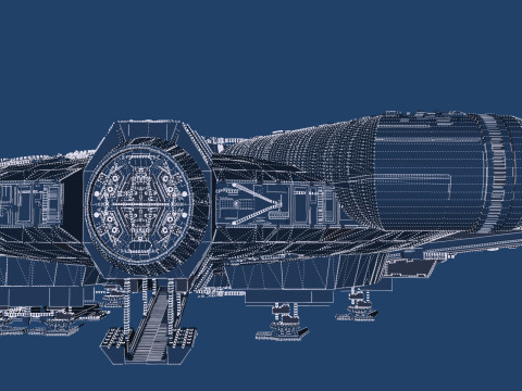 Millennium Falcon with Interior 3D 模型