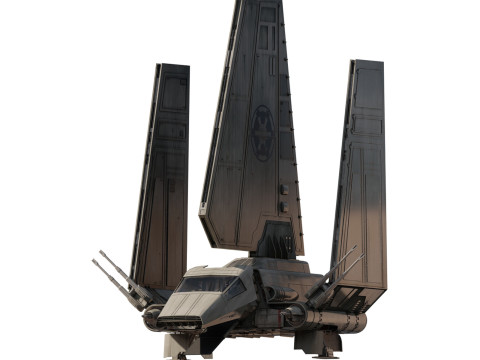 Star Wars Lambda T4A Class Shuttle with full interior 3D Model