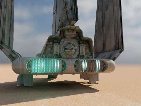 Star Wars Lambda T4A Class Shuttle with full interior 3D 모델