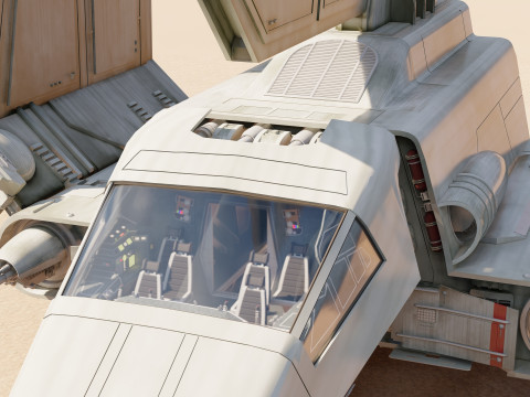 Star Wars Lambda T4A Class Shuttle with full interior 3D 모델