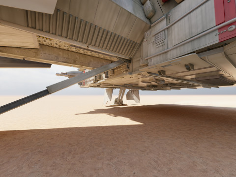 Star Wars Lambda T4A Class Shuttle with full interior 3D 모델