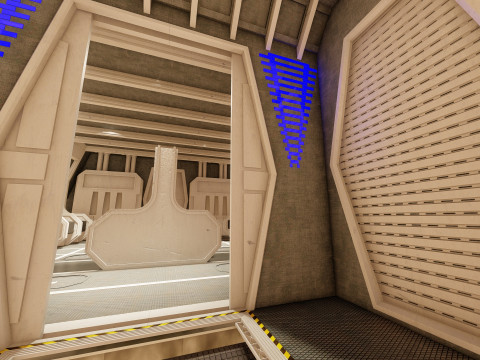 Star Wars Lambda T4A Class Shuttle with full interior 3D 모델