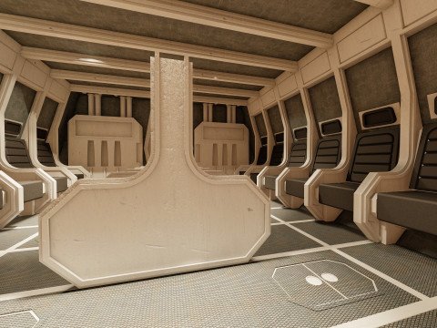 Star Wars Lambda T4A Class Shuttle with full interior 3D 모델