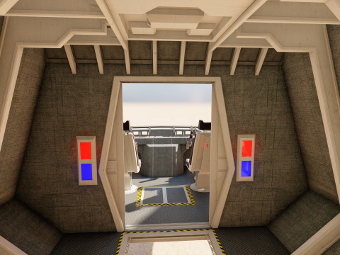 Star Wars Lambda T4A Class Shuttle with full interior 3D 모델
