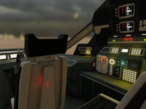 Star Wars Lambda T4A Class Shuttle with full interior 3D 모델