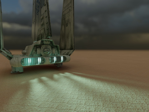 Star Wars Lambda T4A Class Shuttle with full interior 3D 모델