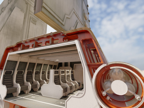 Star Wars Lambda T4A Class Shuttle with full interior 3D 모델