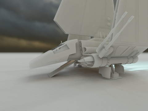 Star Wars Lambda T4A Class Shuttle with full interior 3D 모델