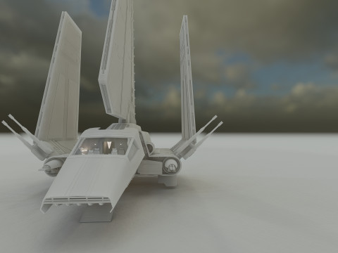 Star Wars Lambda T4A Class Shuttle with full interior 3D 모델